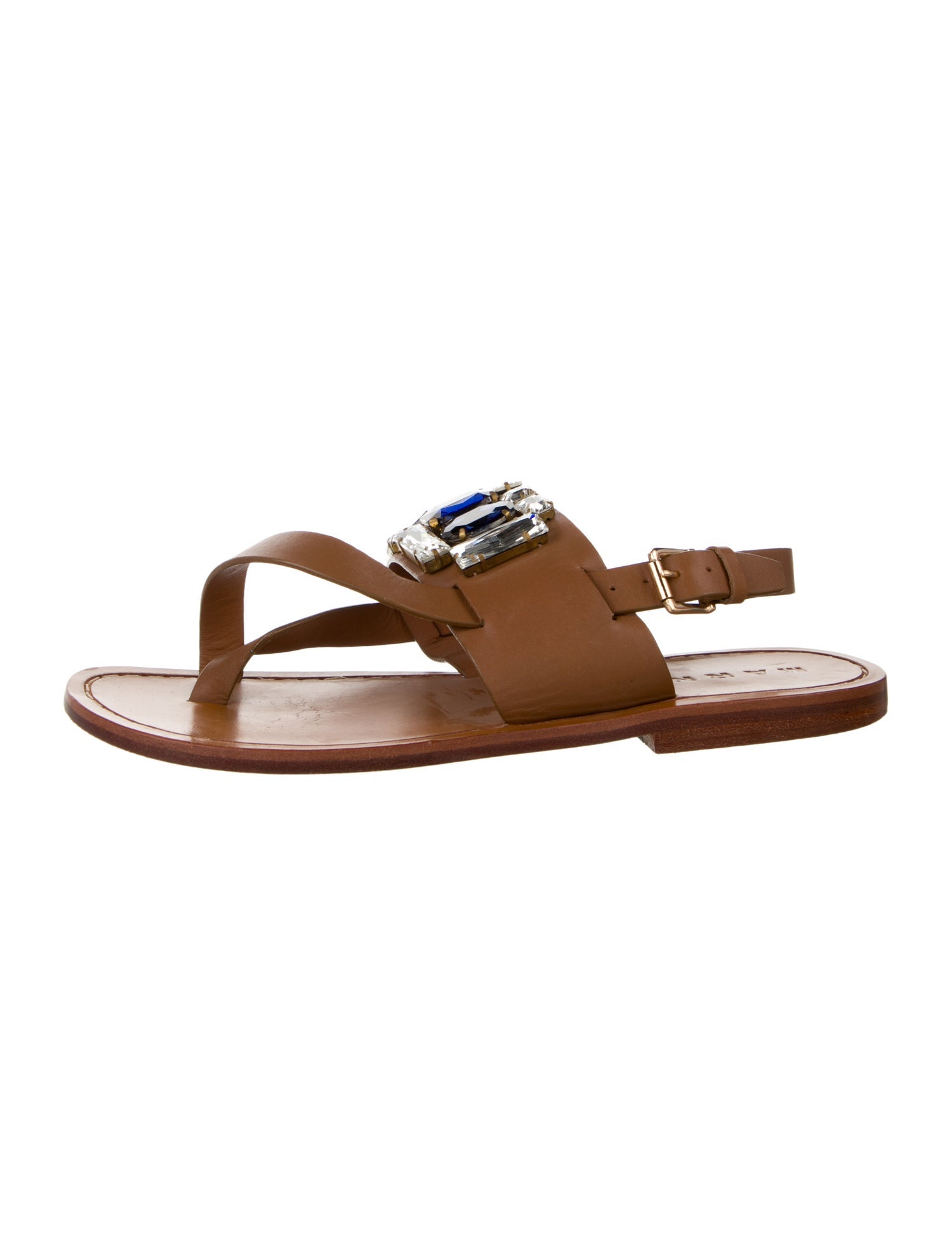 Marni Leather Slingback Sandals