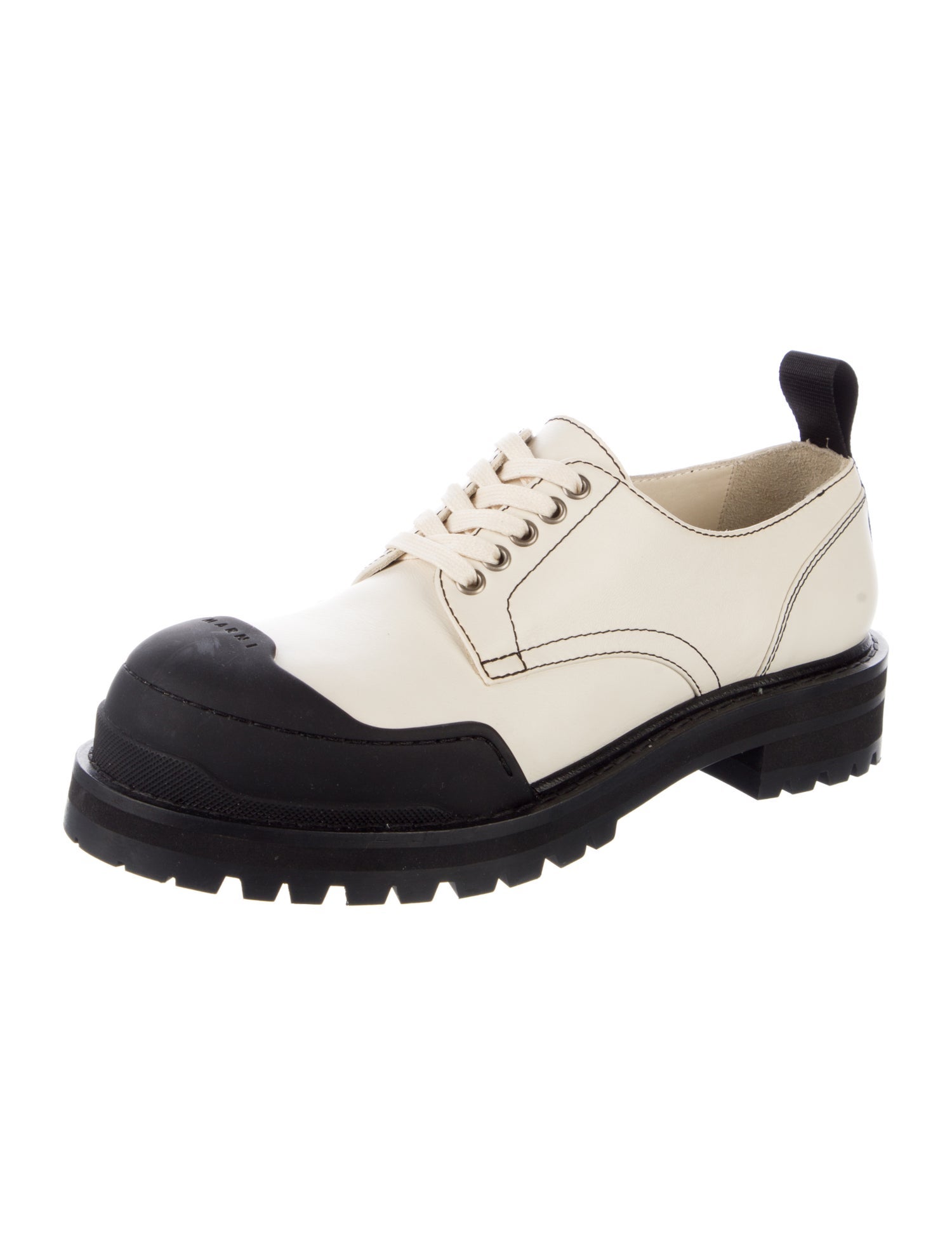 Marni Leather Colorblock Pattern Sneakers