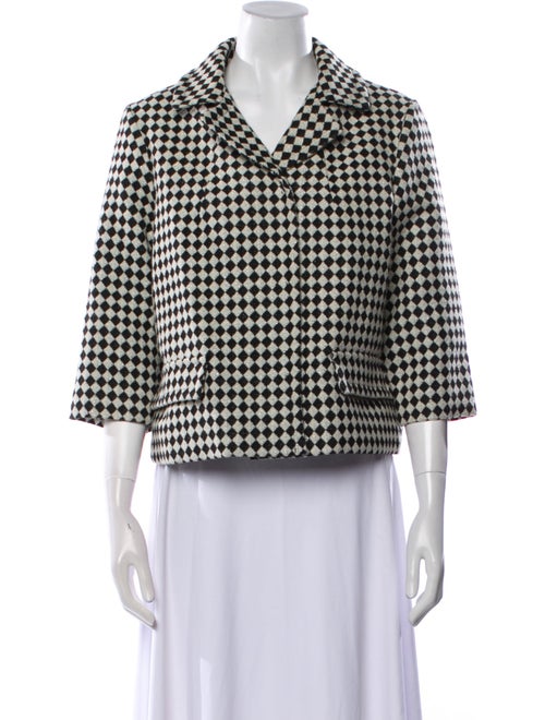 Marni Wool Plaid Print Blazer