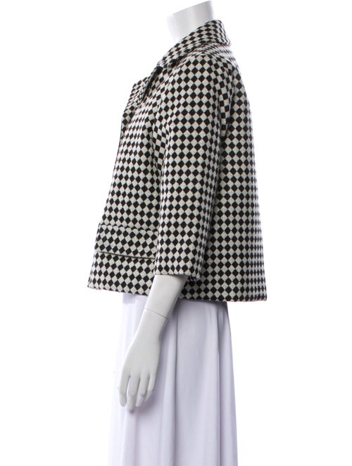 Marni Wool Plaid Print Blazer