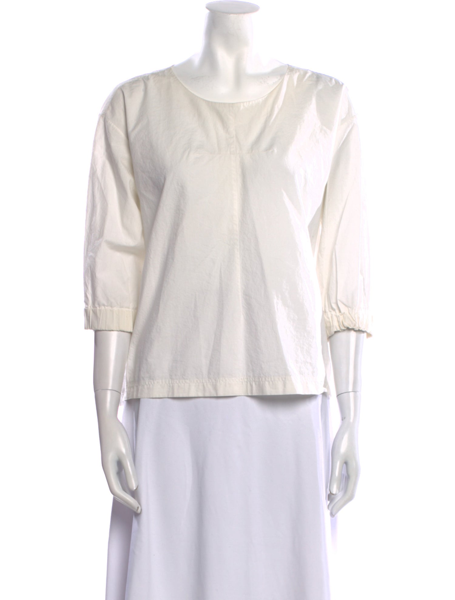 Marni Bateau Neckline Three-Quarter Sleeve Top