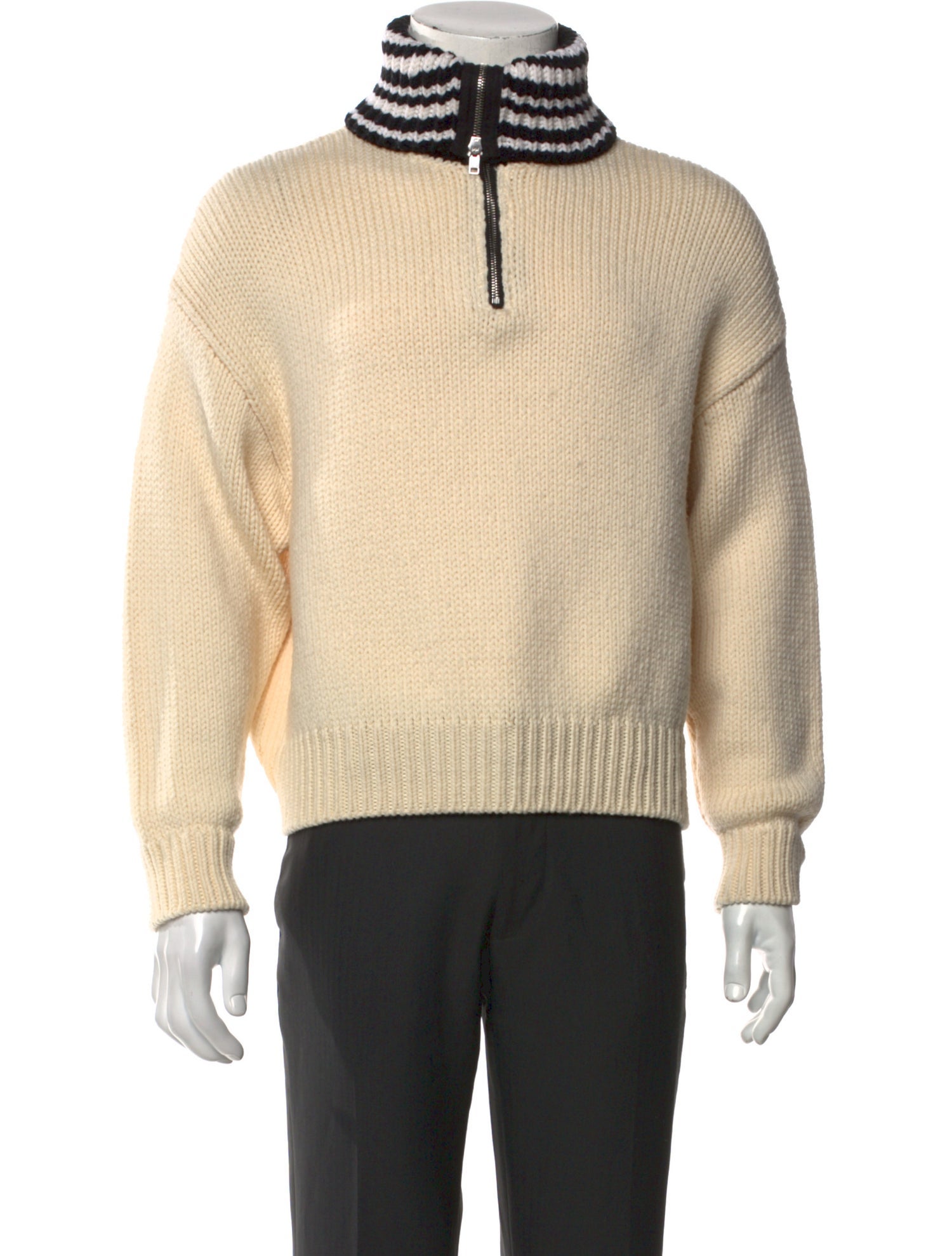 Marni Virgin Wool Striped Polo Sweater