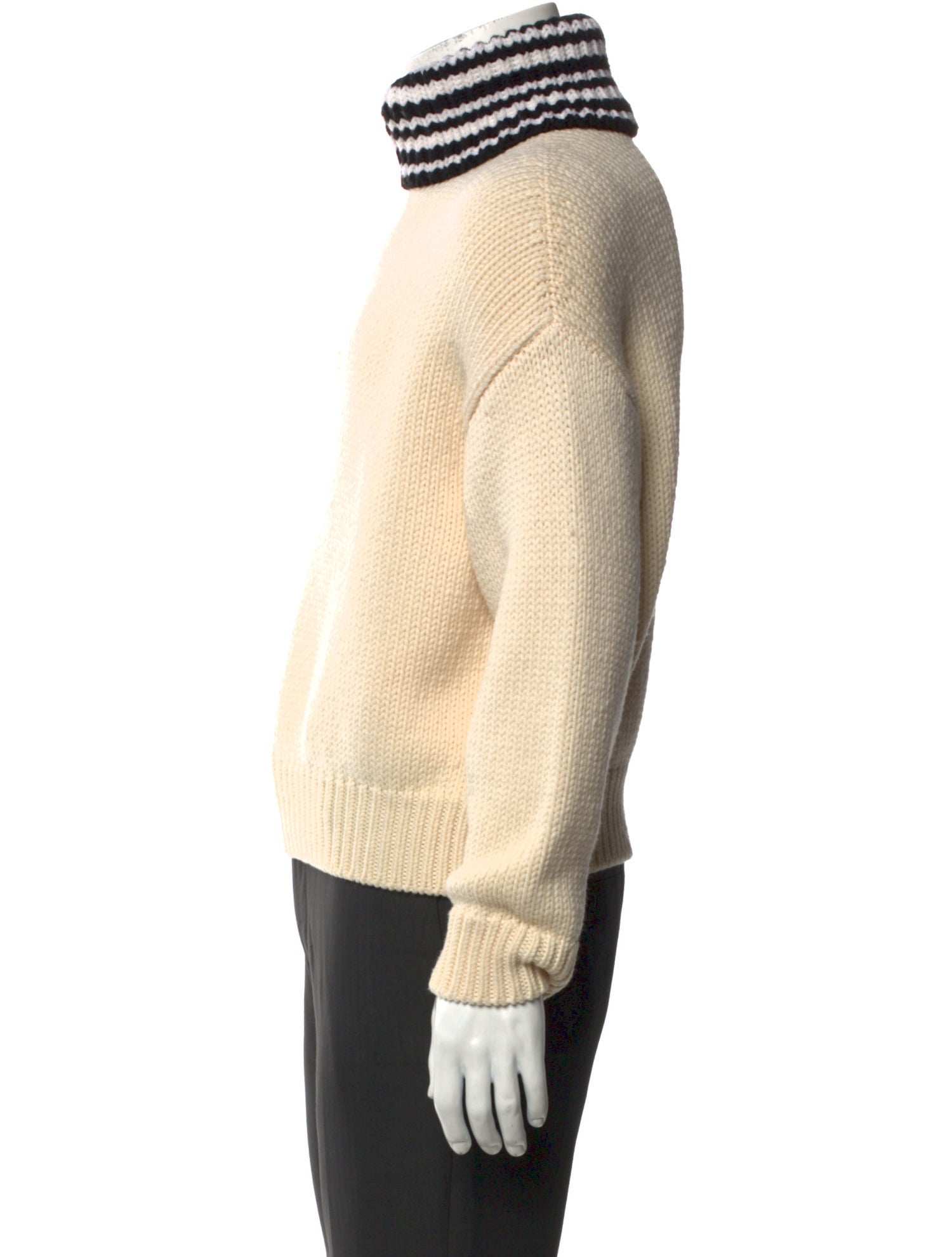 Marni Virgin Wool Striped Polo Sweater