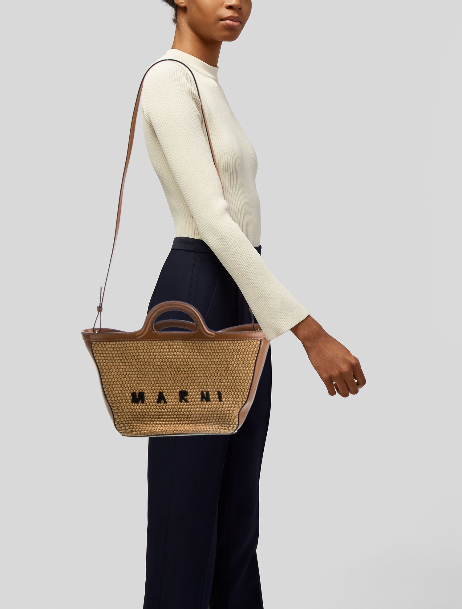 Marni Raffia Top Handle Bag
