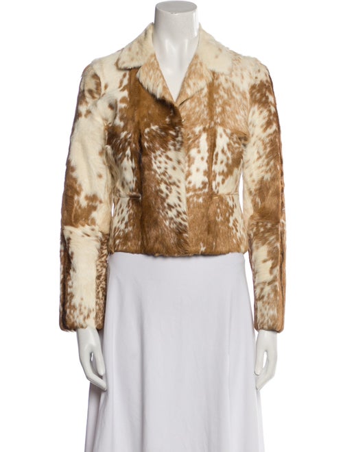 Marni Calf Hair Printed Fur Jacket