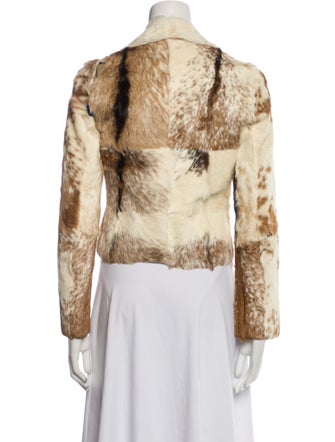 Marni Calf Hair Printed Fur Jacket