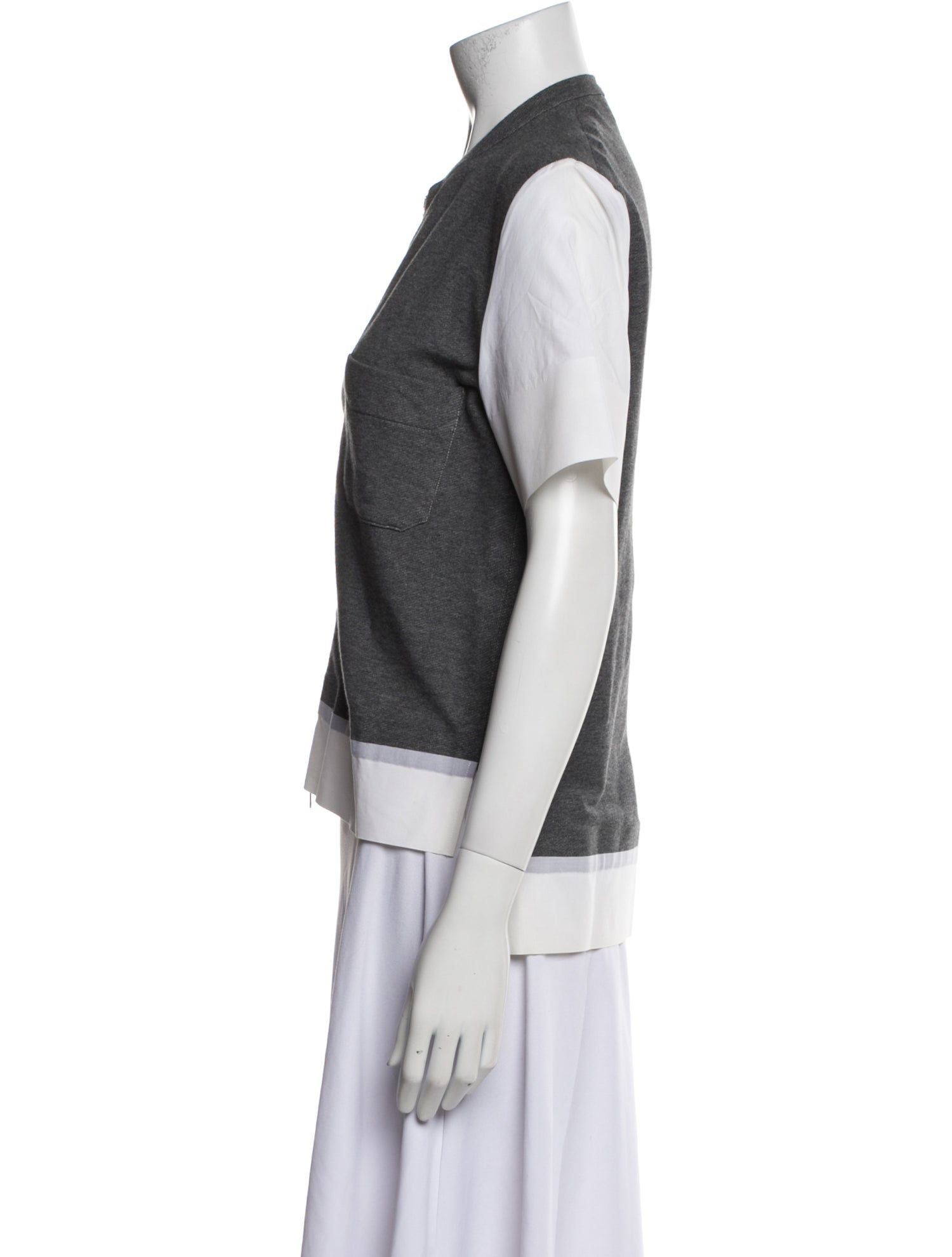 Marni Crew Neck Short Sleeve Crop Top