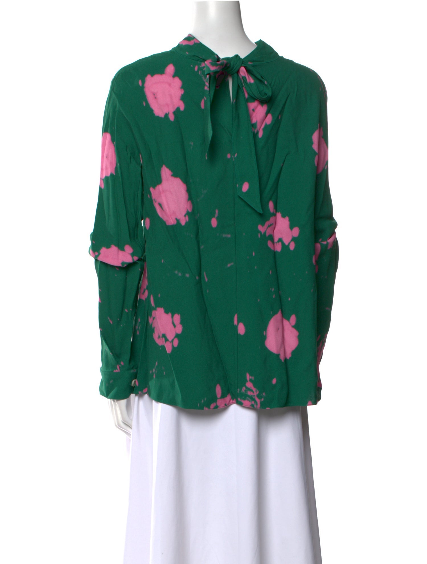 Marni Floral Print Mock Neck Blouse