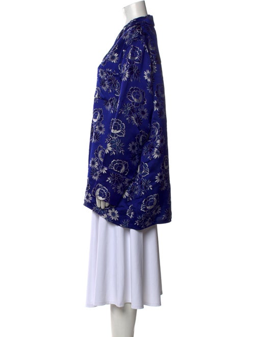 Marni Floral Print Long Sleeve Button-Up Top w/ Tags