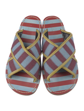 Marni Striped Whipstitch Trim Slides