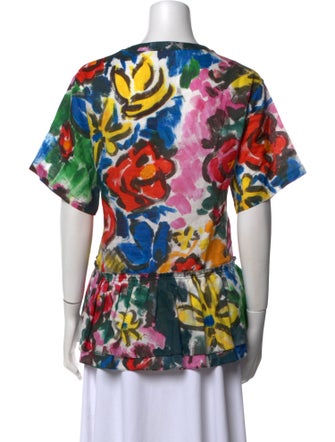 Marni Floral Print Crew Neck T-Shirt