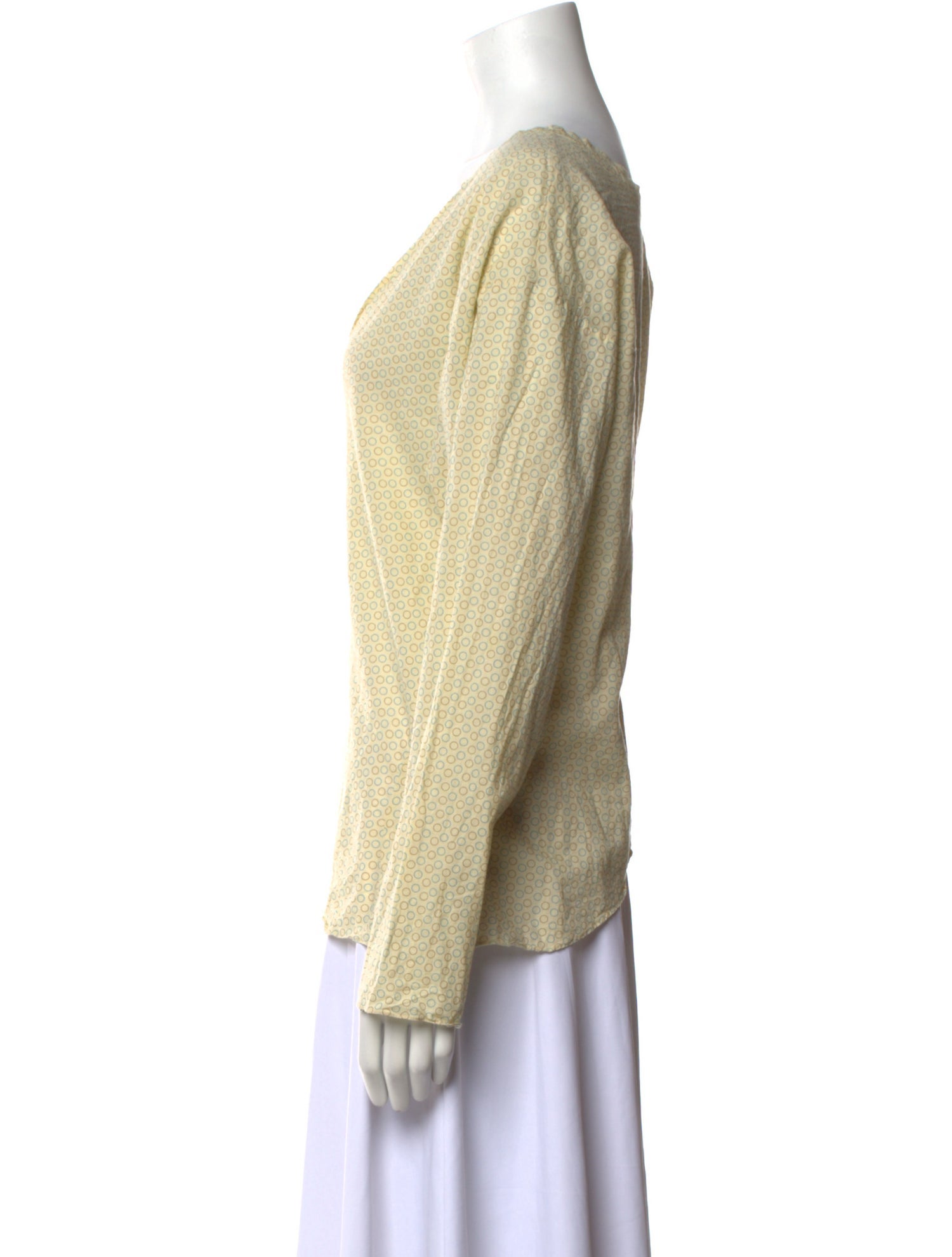 Marni V-Neck Long Sleeve Blouse