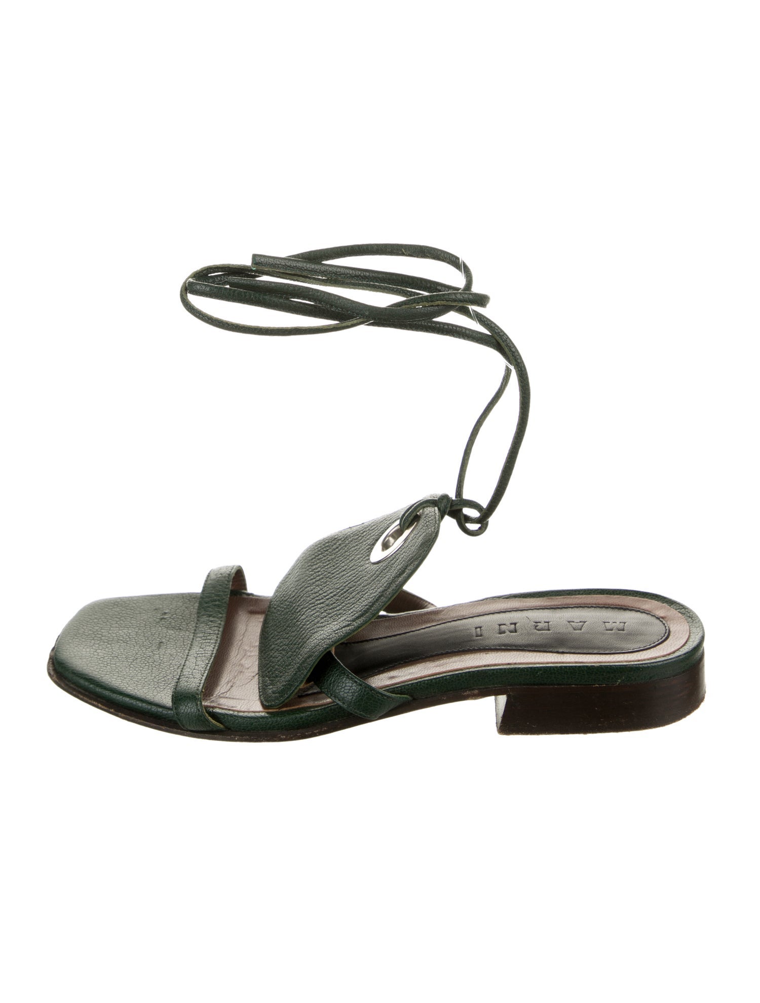 Marni Leather Printed Gladiator Sandals