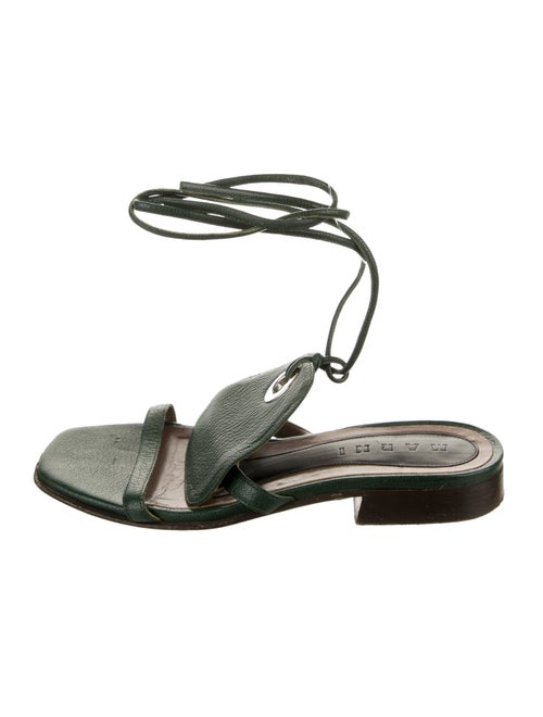 Marni Leather Printed Gladiator Sandals