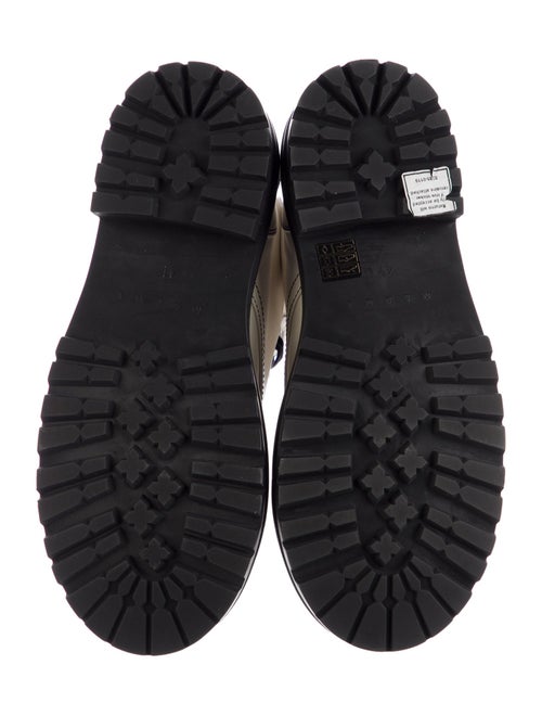 Marni Leather Colorblock Pattern Combat Boots