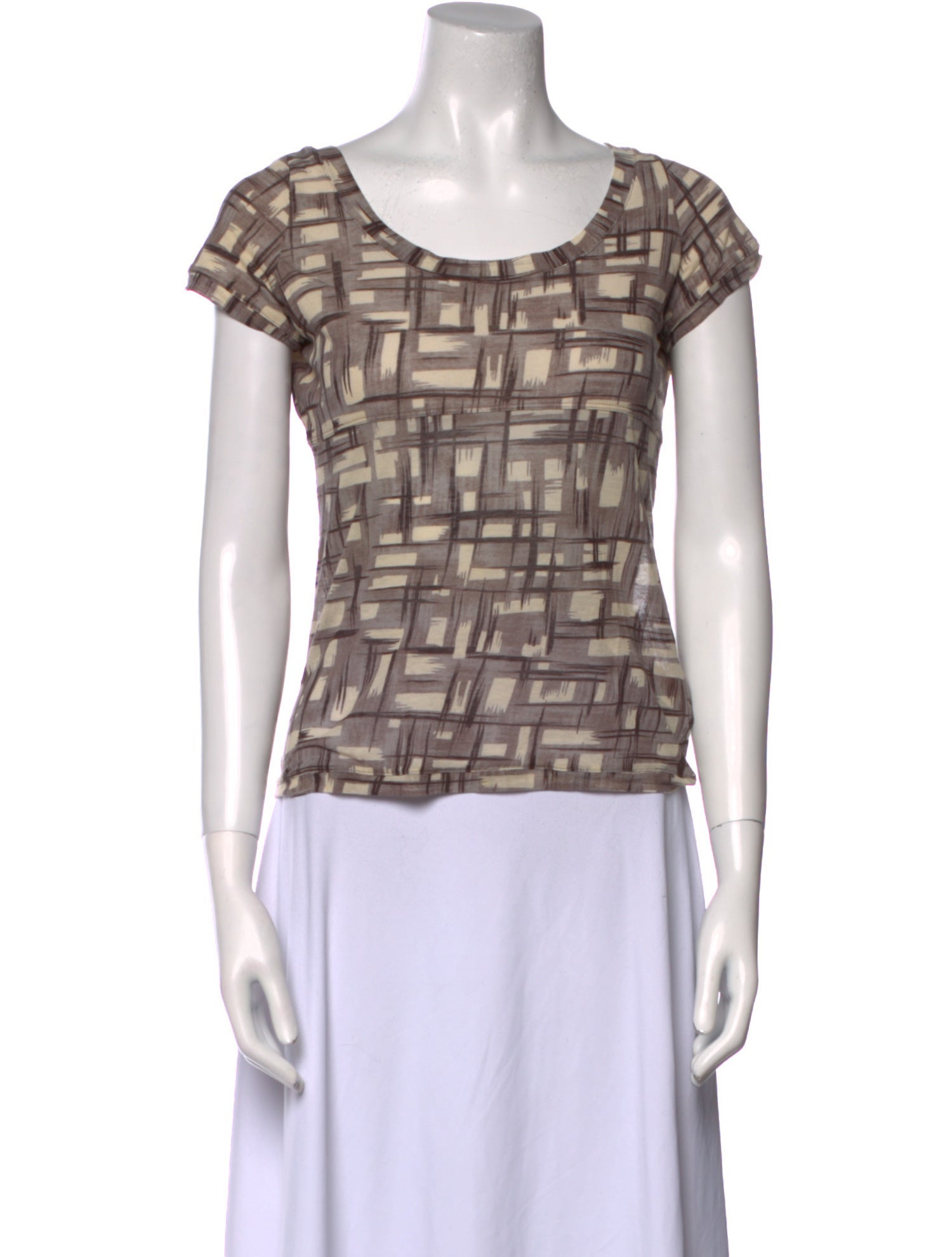 Marni Printed Scoop Neck Top