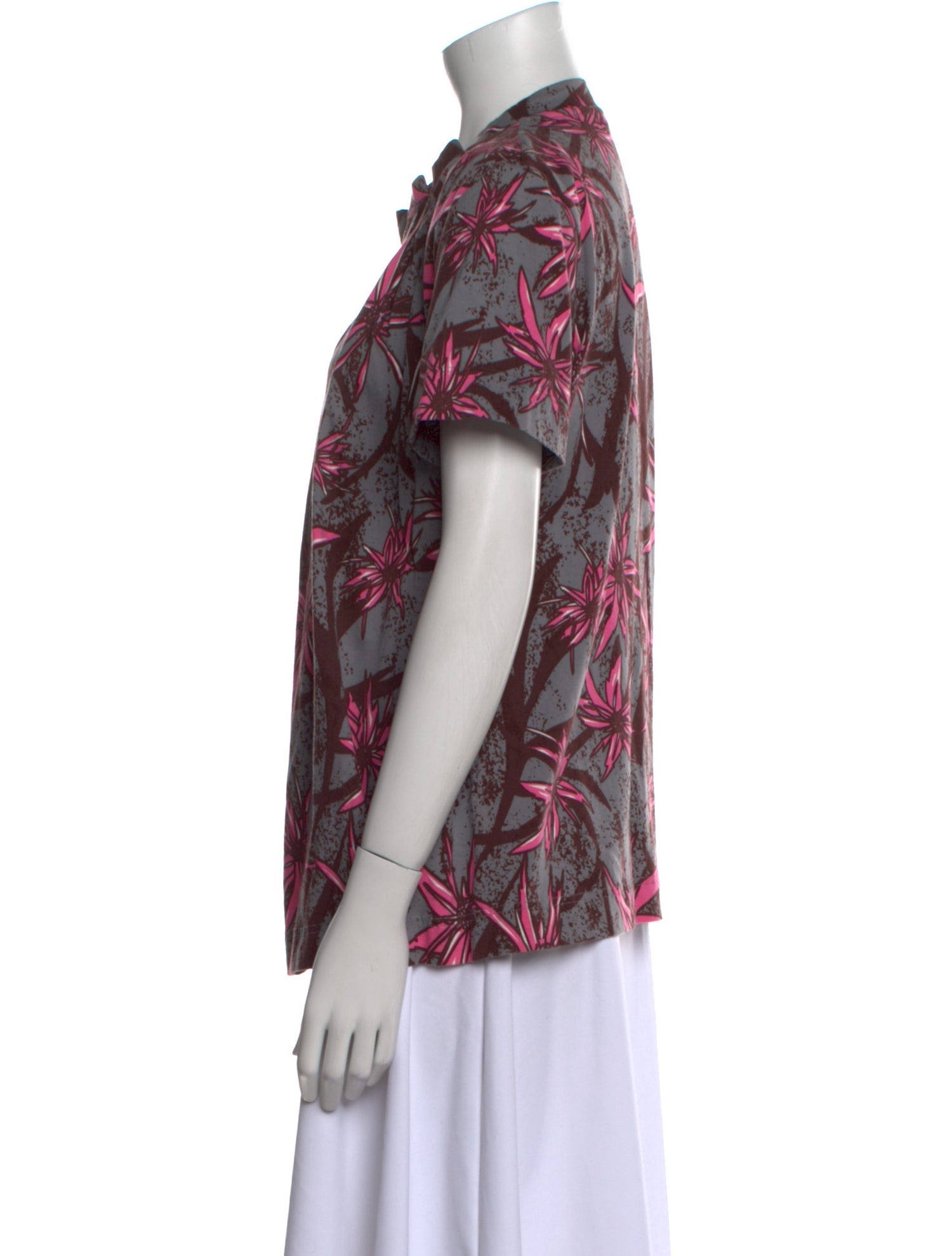 Marni Floral Print Crew Neck Blouse