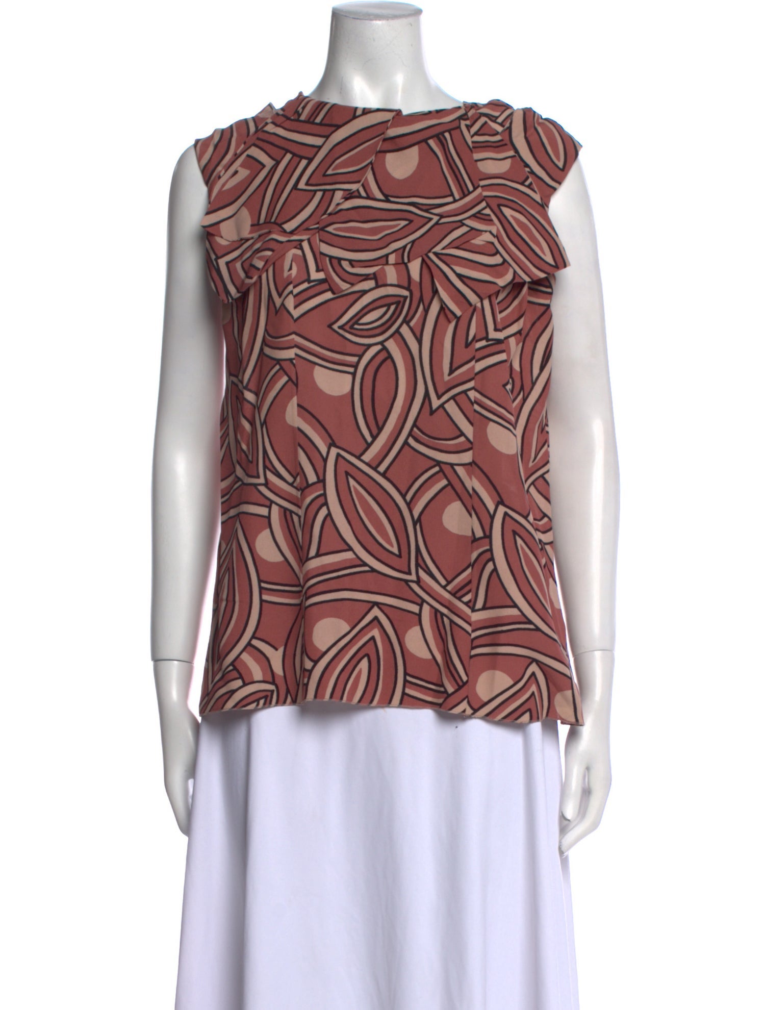 Marni Printed Scoop Neck Top