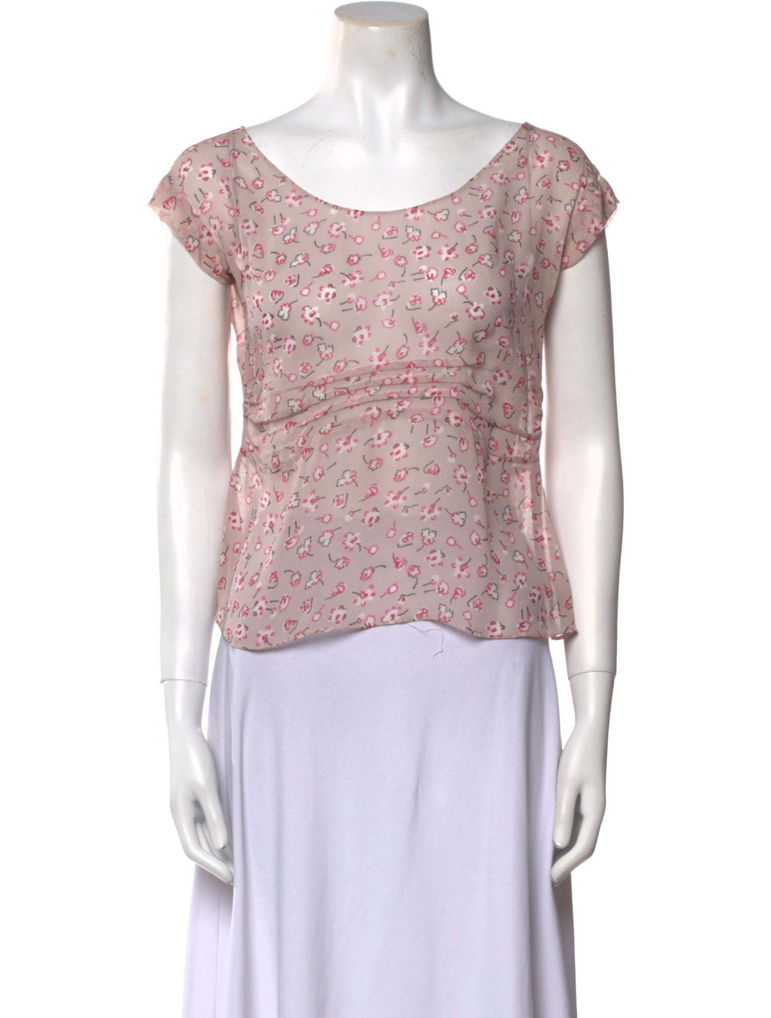 Marni Silk Floral Print Top