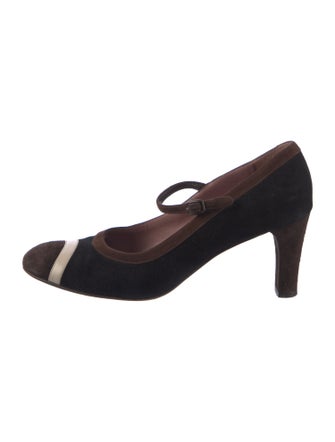 Marni Suede Leather Trim Embellishment Pumps