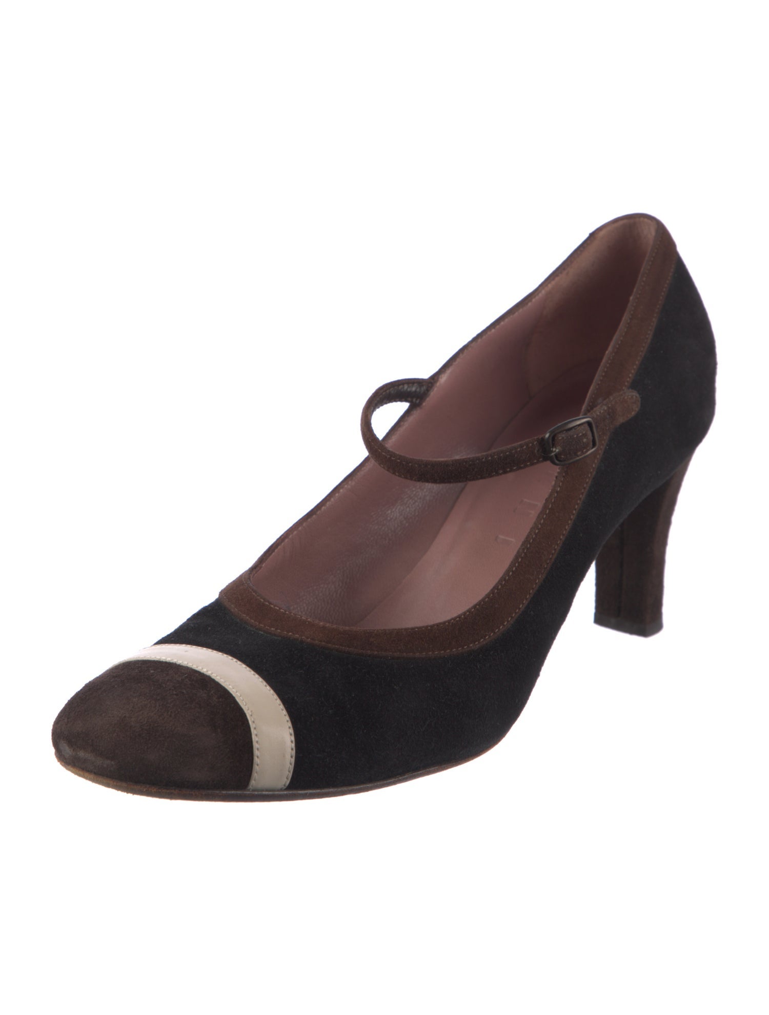 Marni Suede Leather Trim Embellishment Pumps