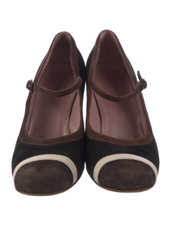 Marni Suede Leather Trim Embellishment Pumps