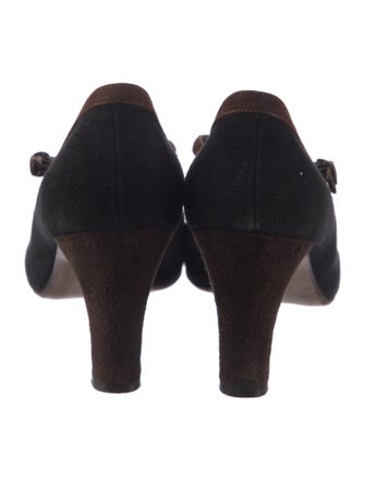 Marni Suede Leather Trim Embellishment Pumps