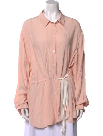 Marni Silk Long Sleeve Button-Up Top