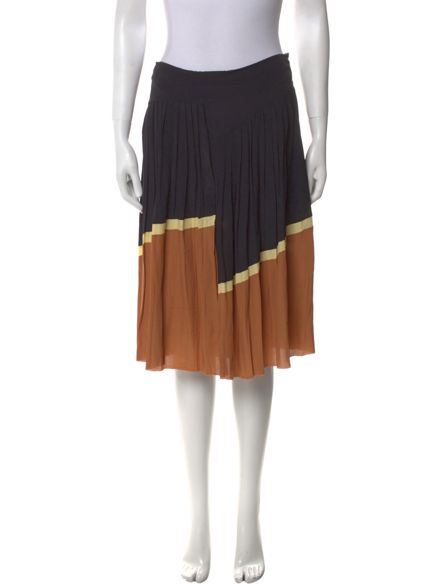 Marni Colorblock Pattern Knee-Length Skirt
