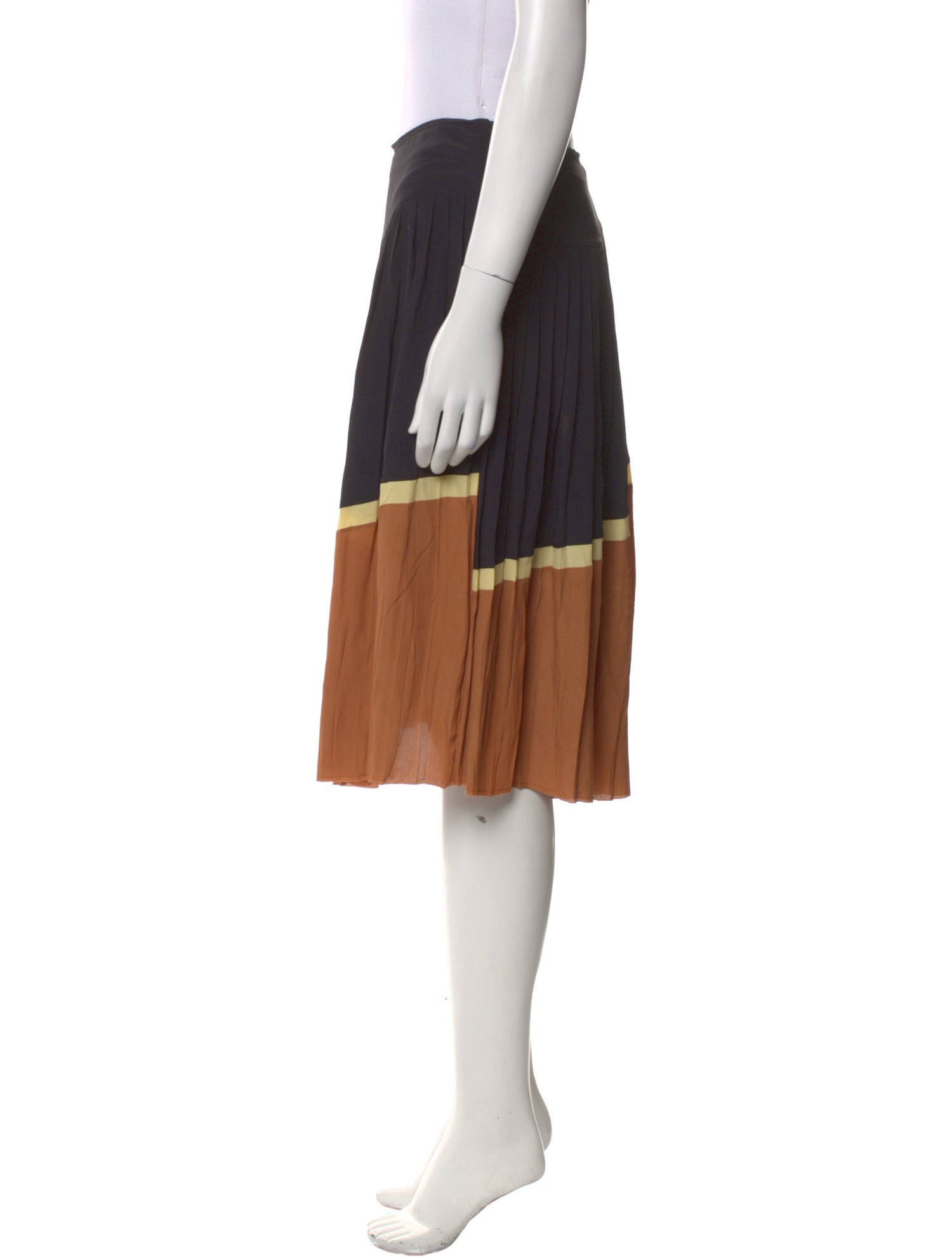 Marni Colorblock Pattern Knee-Length Skirt