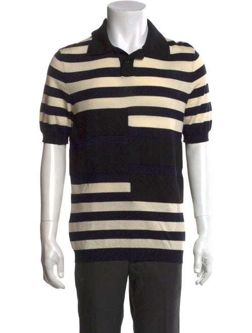 Marni Striped Collar Polo Shirt