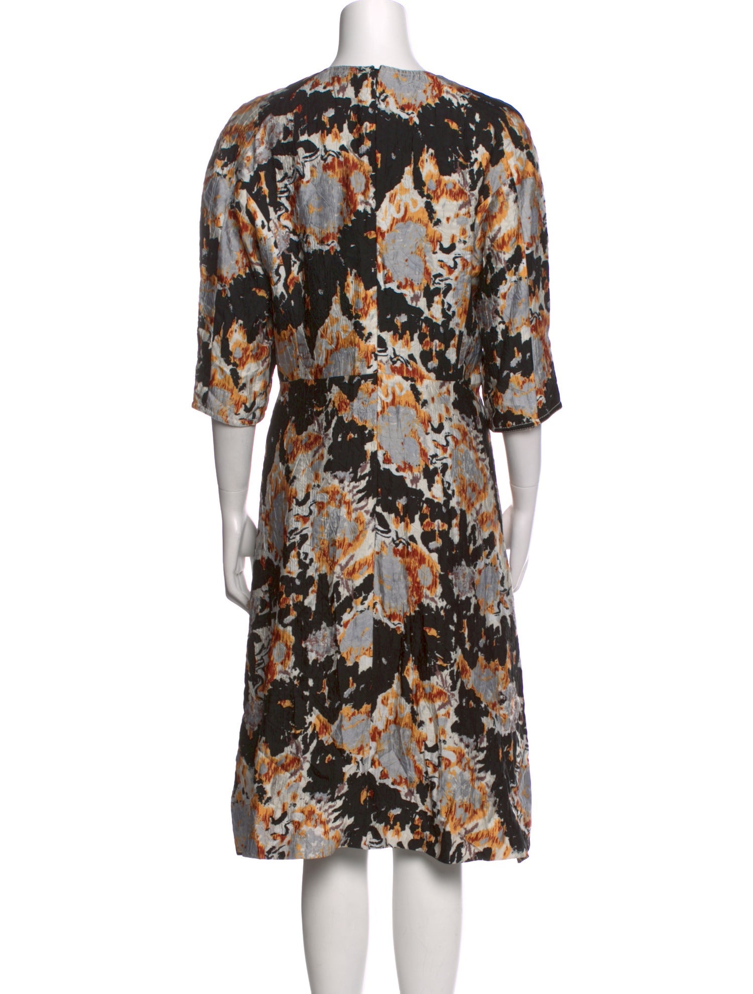 Marni Floral Print Midi Length Dress