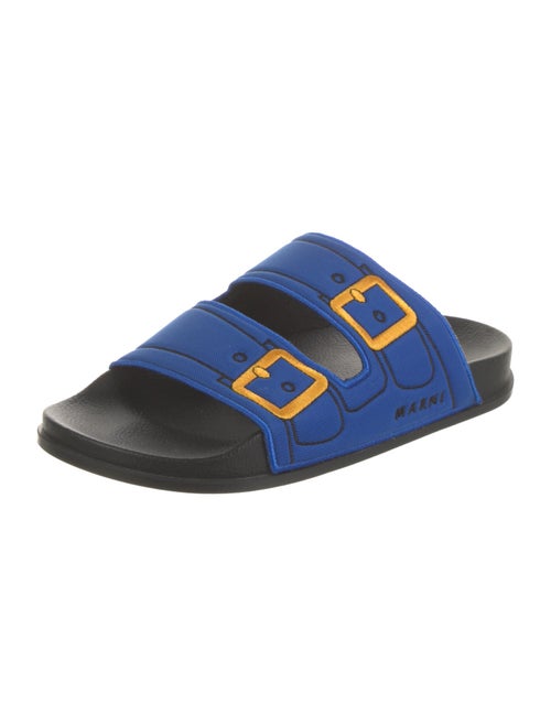 Marni Printed Embroidered Accent Slides