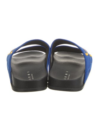 Marni Printed Embroidered Accent Slides