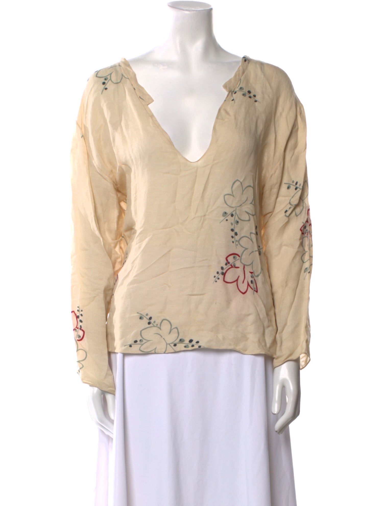 Marni Printed V-Neck Blouse