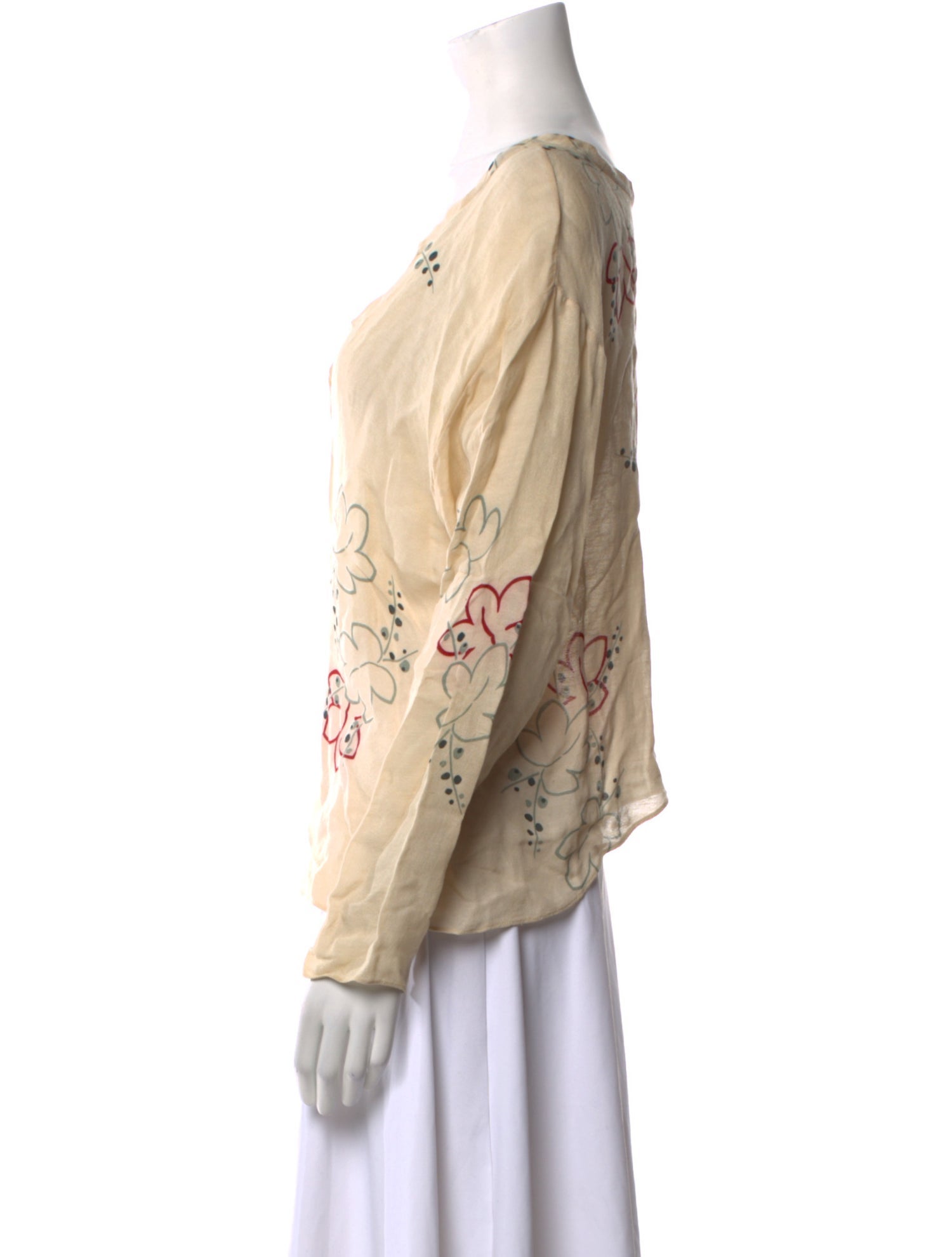 Marni Printed V-Neck Blouse