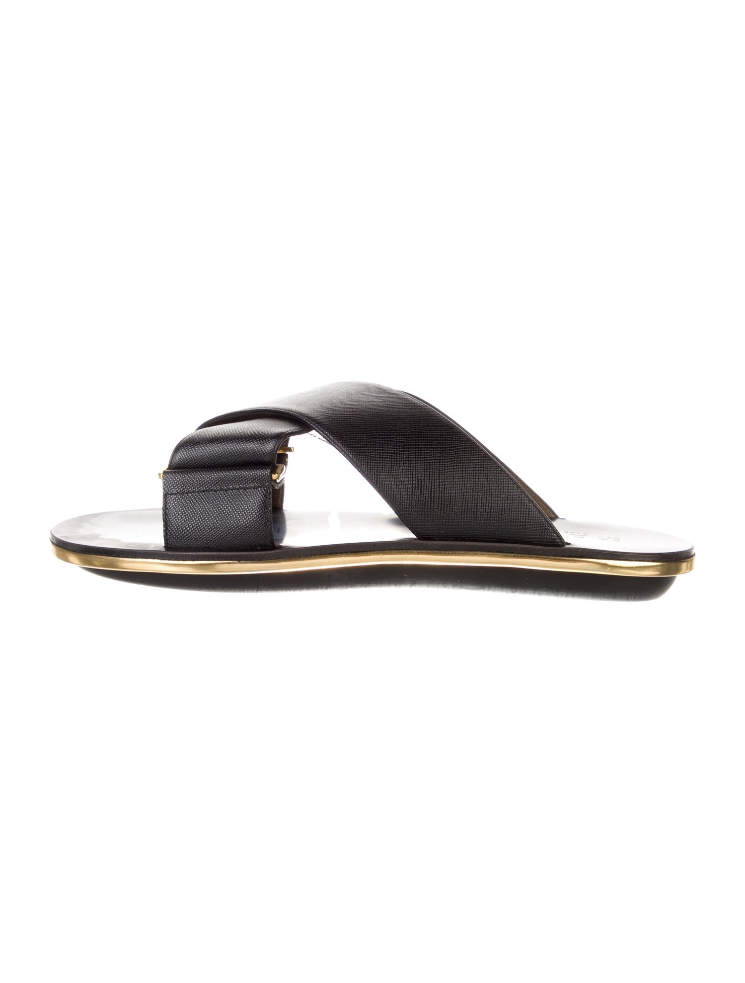 Marni Saffiano Leather Slides