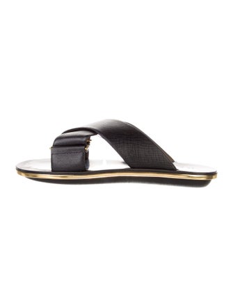 Marni Saffiano Leather Slides