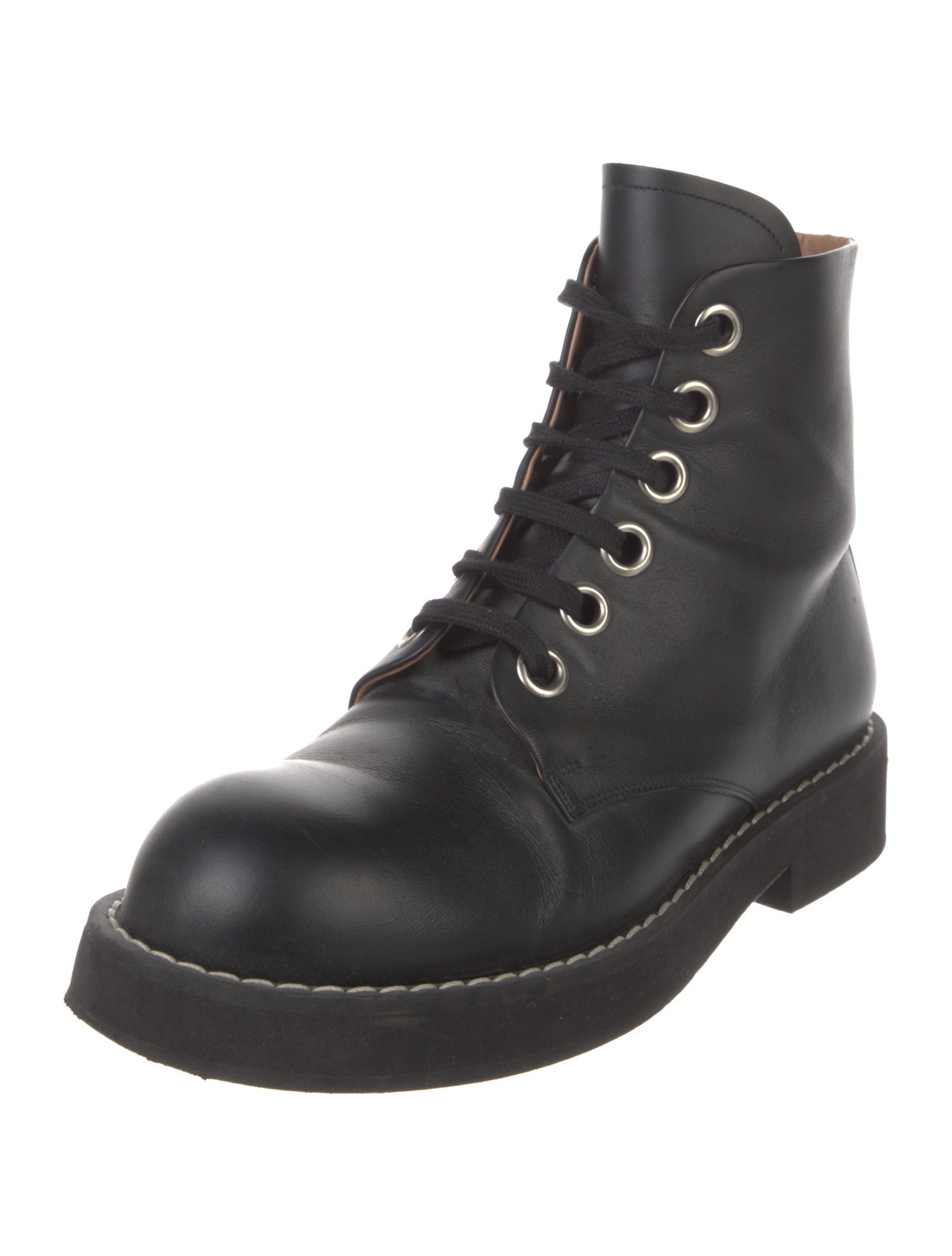 Marni Leather Combat Boots