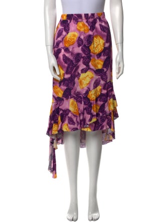 Marni Floral Print Midi Length Skirt