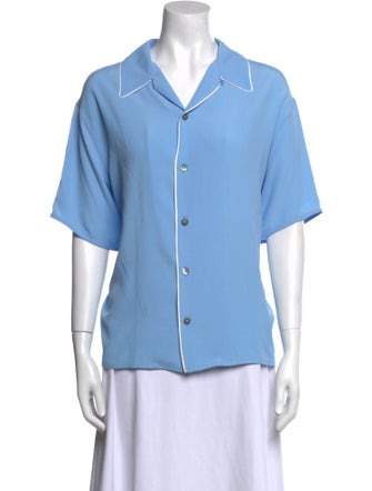 Marni Short Sleeve Button-Up Top