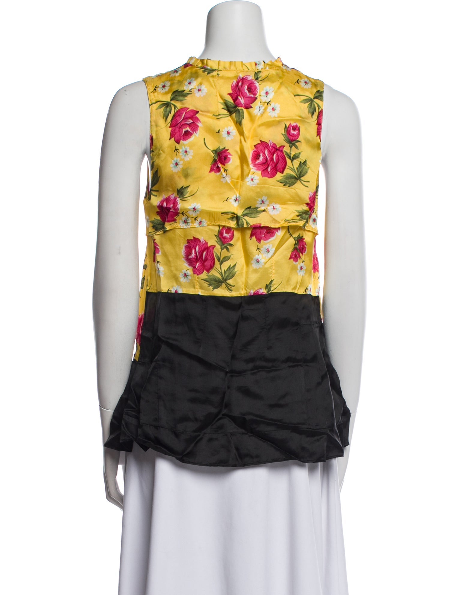 Marni Floral Print Square Neckline Blouse
