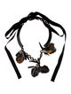 Marni Resin & Crystal Silk Ribbon Collar Necklace