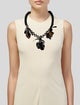 Marni Resin & Crystal Silk Ribbon Collar Necklace