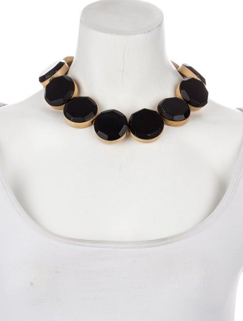 Marni Wood Round Collar Necklace