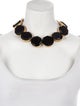 Marni Wood Round Collar Necklace