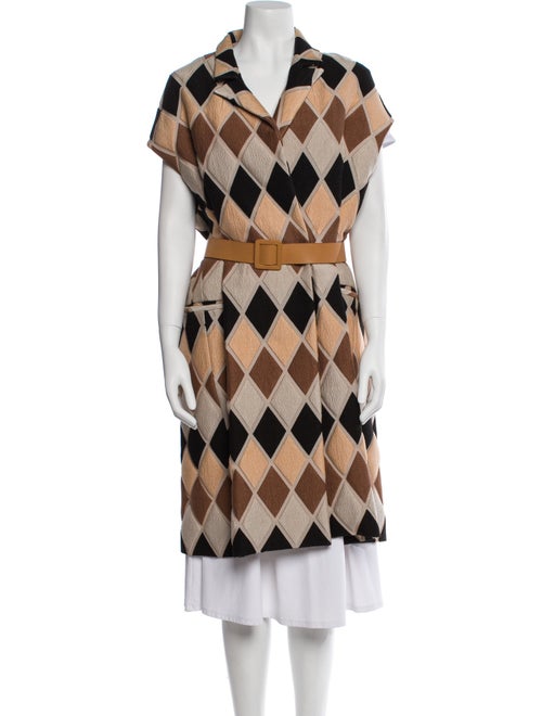 Marni Plaid Print Trench Coat