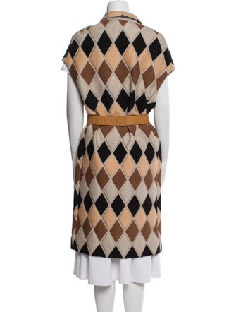 Marni Plaid Print Trench Coat