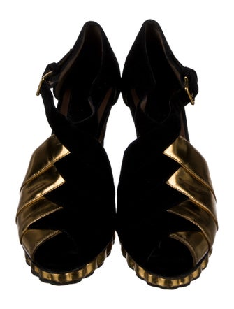 Marni Suede T-Strap Pumps