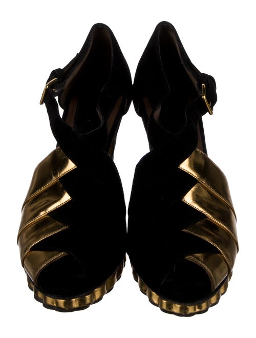 Marni Suede T-Strap Pumps